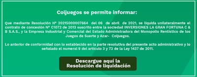 Diversiones Dinast&iacute;a Liquidado